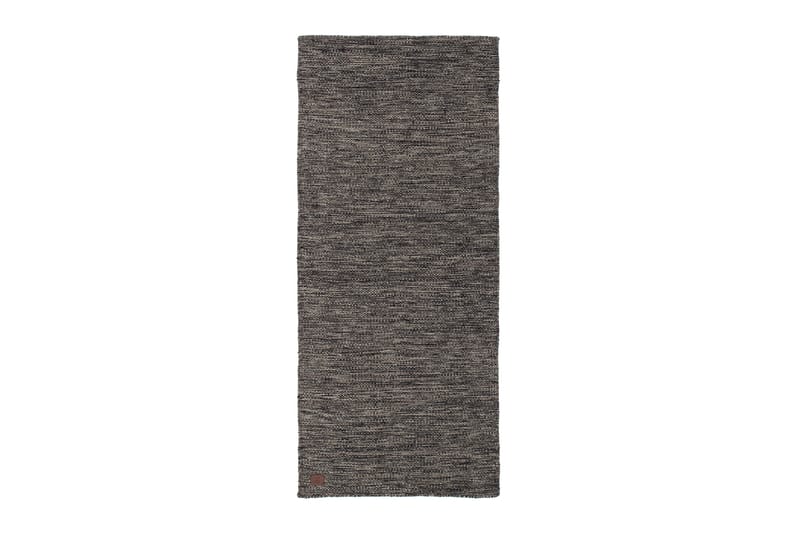 Birka Uldtæppe Rektangulært 75x150 cm - Antracit - Tekstiler - Tæpper - Moderne tæppe - Uldtæppe