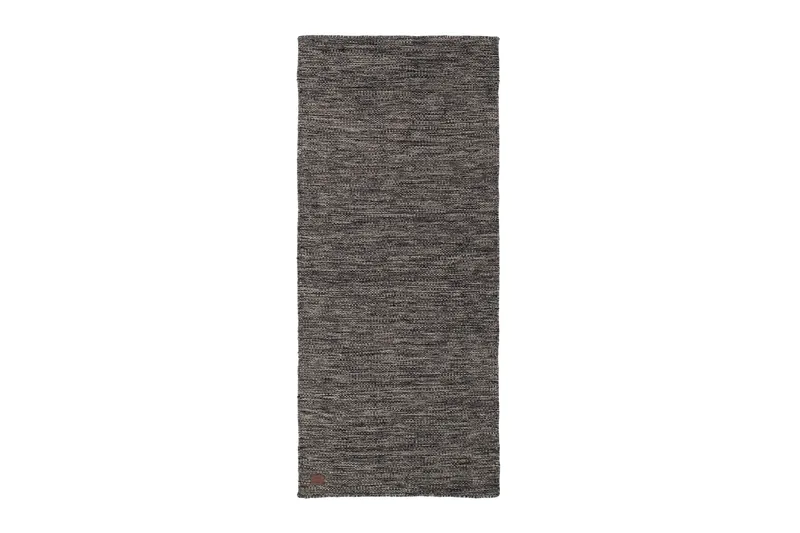 Birka Uldtæppe Rektangulært 75x150 cm - Antracit - Tekstiler - Tæpper - Moderne tæppe - Uldtæppe