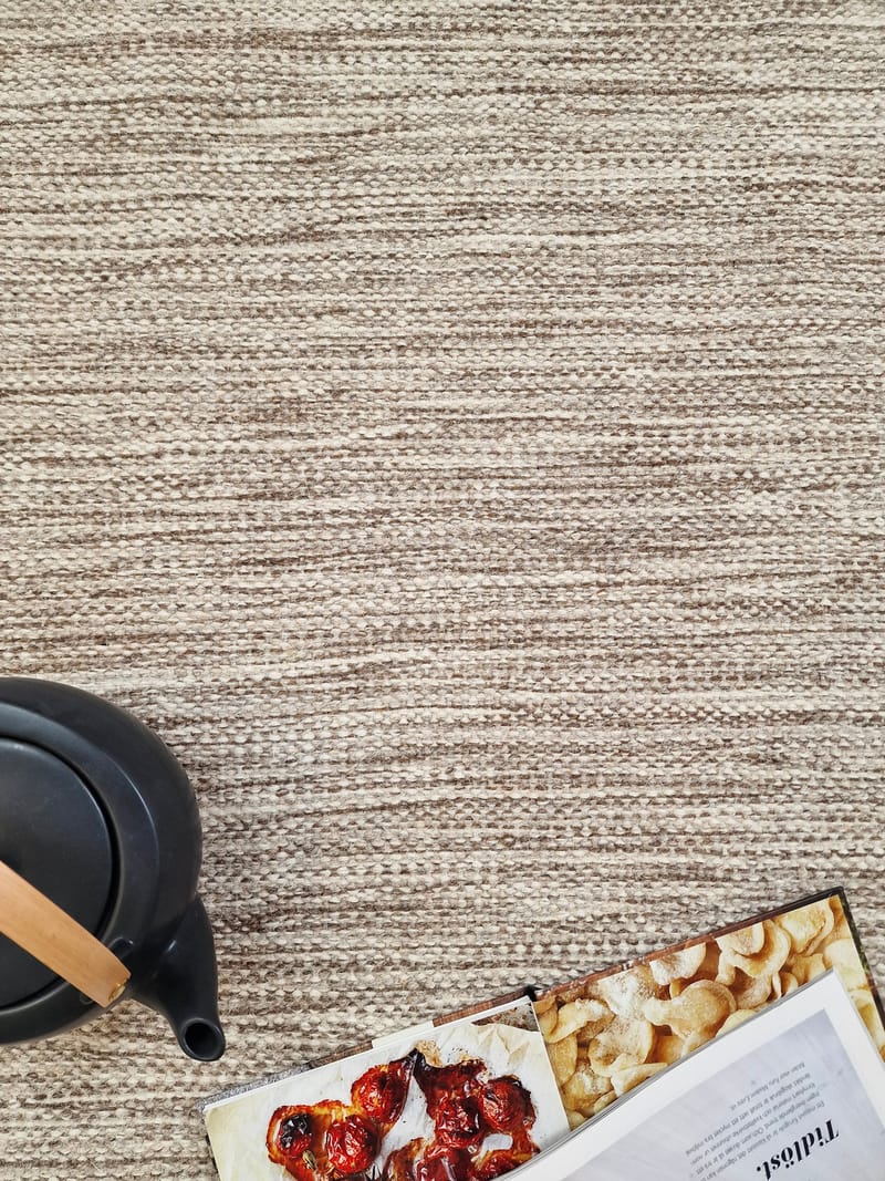 Birka Uldtæppe Rektangulært 75x150 cm - Mørkelinned - Tekstiler - Tæpper - Moderne tæppe - Uldtæppe