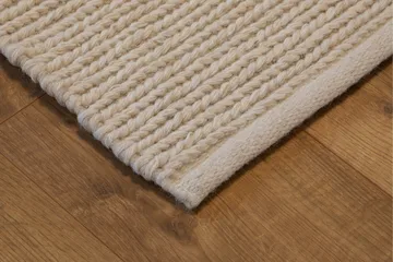 Dalarö Uldtæppe 140x200 cm - Hvid - Tekstiler - Tæpper - Moderne tæppe - Uldtæppe