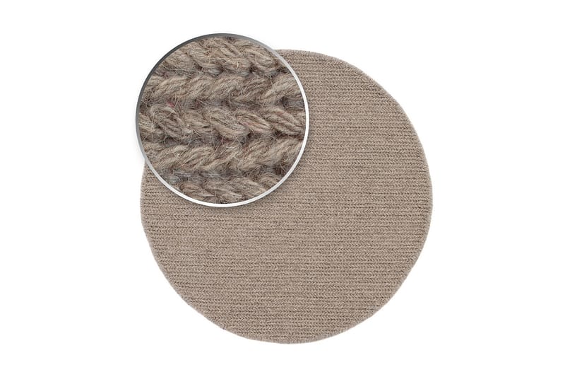 Dalarö Uldtæppe 160 cm Rund - Hør - Tekstiler - Tæpper - Moderne tæppe - Uldtæppe