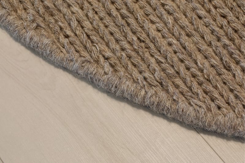 Dalarö Uldtæppe 200 cm Rund - Hør - Tekstiler - Tæpper - Moderne tæppe - Uldtæppe