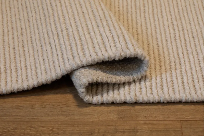 Dalarö Uldtæppe 240 cm Rund - Hvid - Tekstiler - Tæpper - Moderne tæppe - Uldtæppe