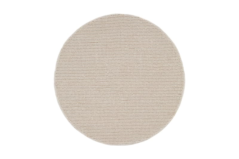 Dalarö Uldtæppe 240 cm Rund, Hvid