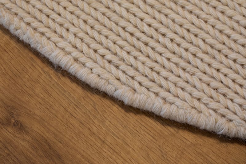 Dalarö Uldtæppe 240 cm Rund - Hvid - Tekstiler - Tæpper - Moderne tæppe - Uldtæppe