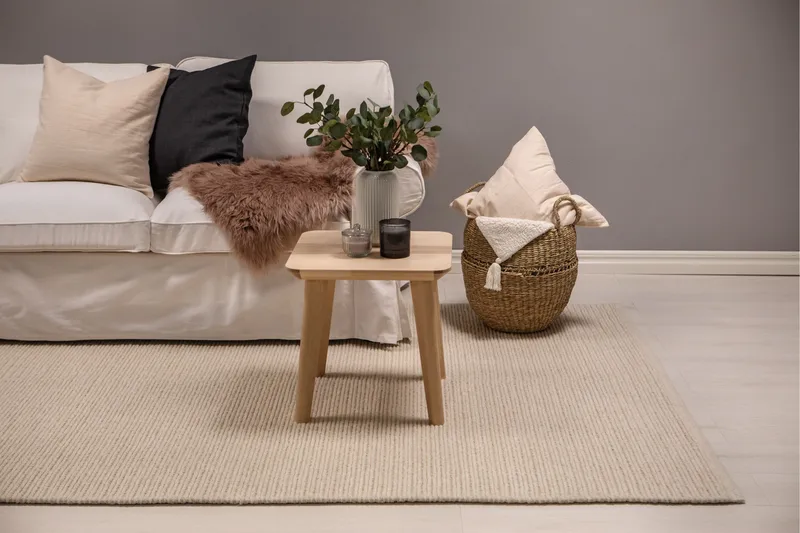 Dalarö Uldtæppe 240x340 cm - Hvid - Tekstiler - Tæpper - Moderne tæppe - Uldtæppe