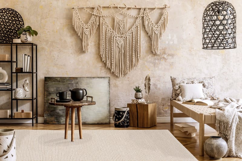 Dalarö Uldtæppe 300x400 cm - Hvid - Tekstiler - Tæpper - Moderne tæppe - Uldtæppe