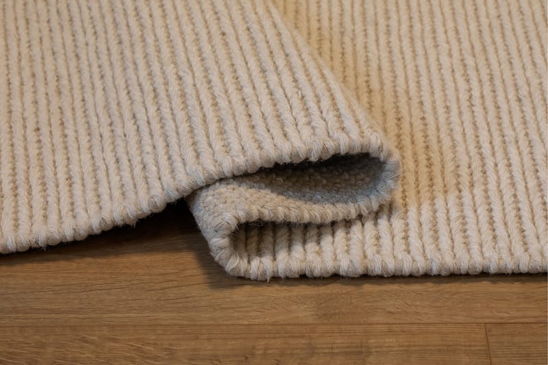 Dalarö Uldtæppe 75x230 cm - Hvid - Tekstiler - Tæpper - Moderne tæppe - Uldtæppe