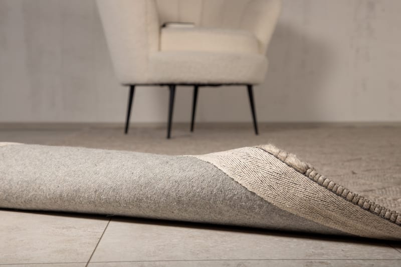 Dehaal Uldtæppe 160x230 cm - Beige - Store tæpper - Uldtæppe