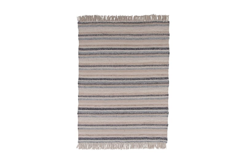 Gudha Uld tæppe 170x240 cm, Beige / Blå