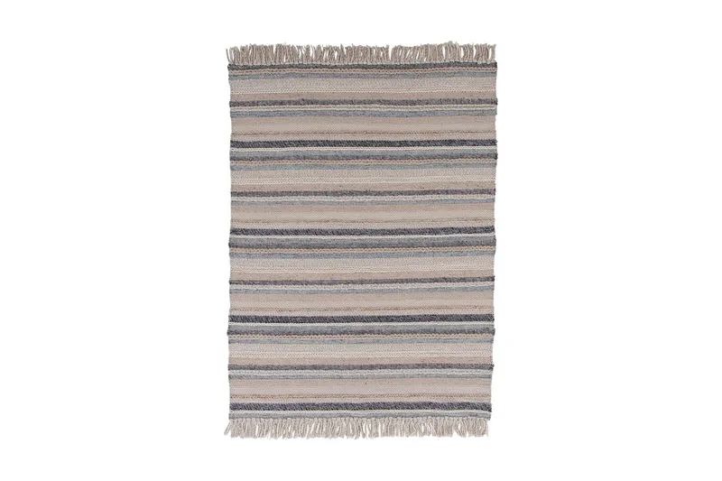 Gudha Uld tæppe 170x240 cm, Beige / Blå