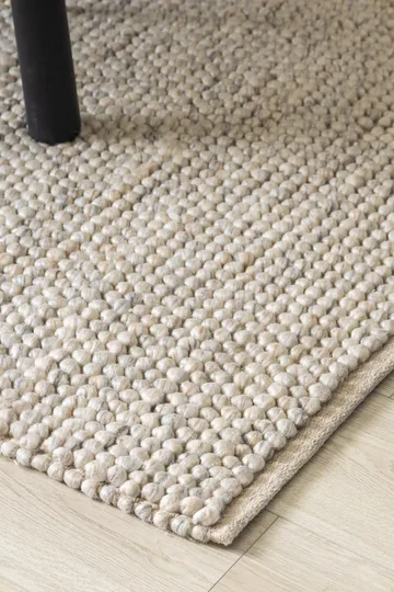 Håndvævet tæppe KM Home Bubble 300x400 cm Sand - Sand - Tekstiler - Tæpper - Moderne tæppe - Uldtæppe