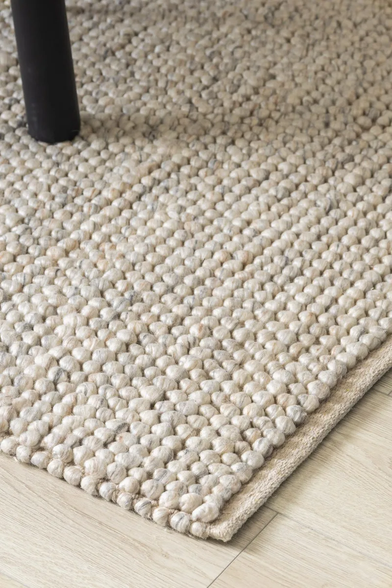 Håndvævet tæppe KM Home Bubble 300x400 cm Sand - Sand - Tekstiler - Tæpper - Moderne tæppe - Uldtæppe