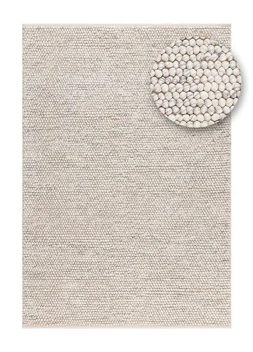 Håndvævet tæppe KM Home Bubble 300x400 cm Sand - Sand - Tekstiler - Tæpper - Moderne tæppe - Uldtæppe