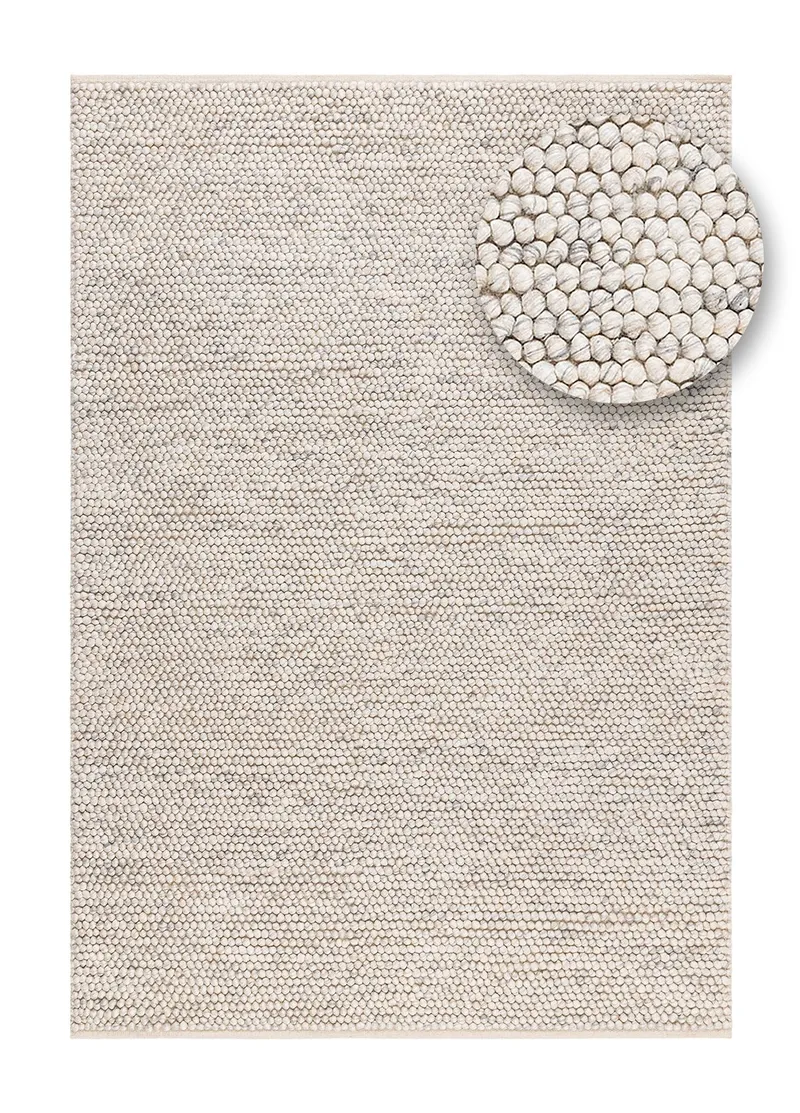 Håndvævet tæppe KM Home Bubble 300x400 cm Sand - Sand - Tekstiler - Tæpper - Moderne tæppe - Uldtæppe