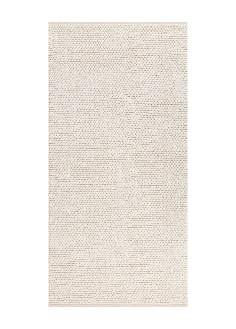 Håndvævet tæppe KM Home Bubble 75x230 cm Creme, Creme