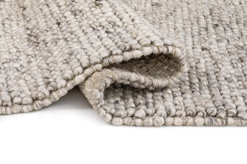 Håndvævet tæppe KM Home Bubble Kvadrat 240x240 cm Hør - hør - Tekstiler - Tæpper - Moderne tæppe - Uldtæppe