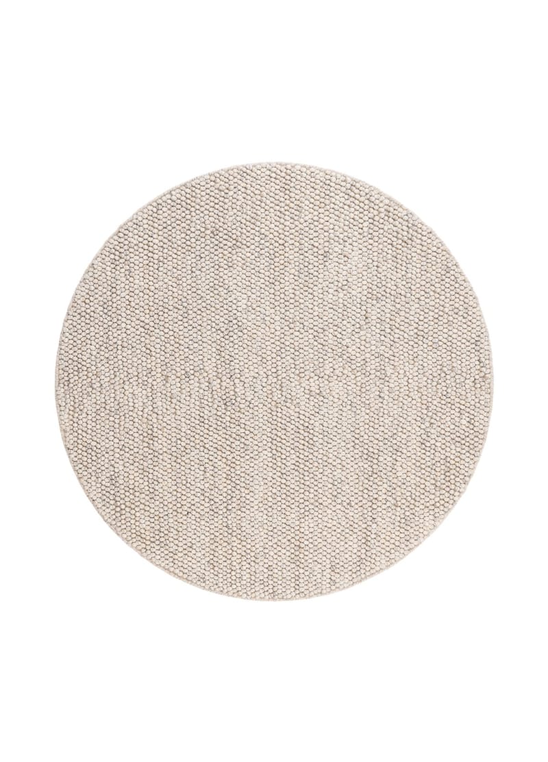 Håndvævet tæppe KM Home Bubble Rund 240x240 cm Sand, Sand