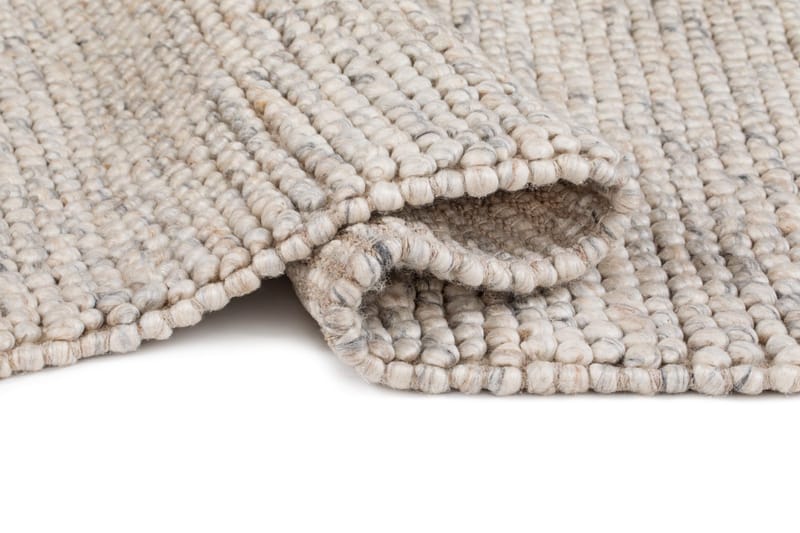 Håndvævet tæppe KM Home Bubble Rund 240x240 cm Sand - Sand - Tekstiler - Tæpper - Moderne tæppe - Uldtæppe