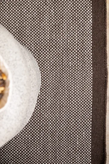 Håndvævet tæppe KM Home Sandhamn 200x300 cm Chokolade - Chokolade - Tekstiler - Tæpper - Moderne tæppe - Uldtæppe
