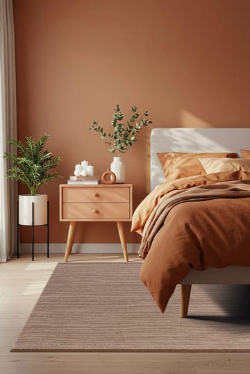 Håndvævet tæppe KM Home Sandhamn 300x400 cm Mørk hør - Mørk hør - Tekstiler - Tæpper - Moderne tæppe - Uldtæppe