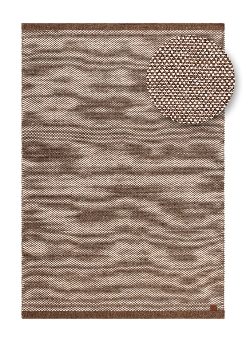 Håndvævet tæppe KM Home Sandhamn 300x400 cm Mørk hør - Mørk hør - Tekstiler - Tæpper - Moderne tæppe - Uldtæppe