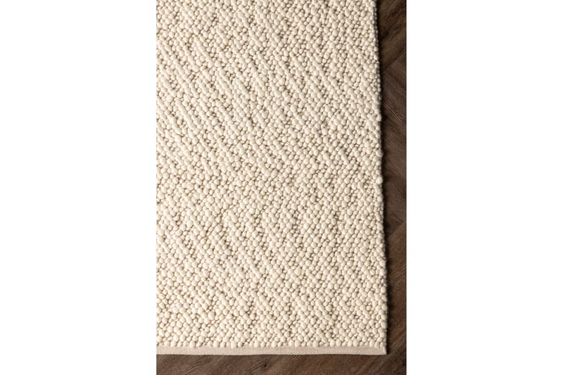 Jajru Uldtæppe Rektangulær 200x300 cm - Hvit - Tekstiler - Tæpper - Moderne tæppe - Uldtæppe