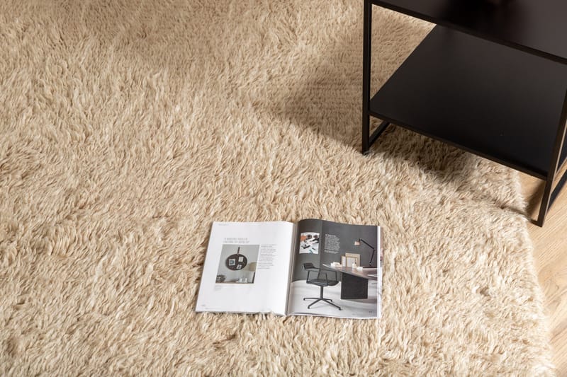 Leiko Uldtæppe 200x300 cm - Beige - Tekstiler - Tæpper - Moderne tæppe - Uldtæppe