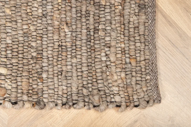 Loump Uldtæppe 200x300 cm - Grå/Beige - Tekstiler - Tæpper - Moderne tæppe - Uldtæppe