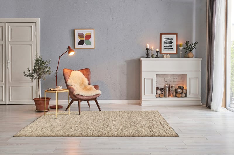 Skagen Uldtæppe 200x300 cm Rektangulært - Naturmelange - Tekstiler - Tæpper - Moderne tæppe - Uldtæppe