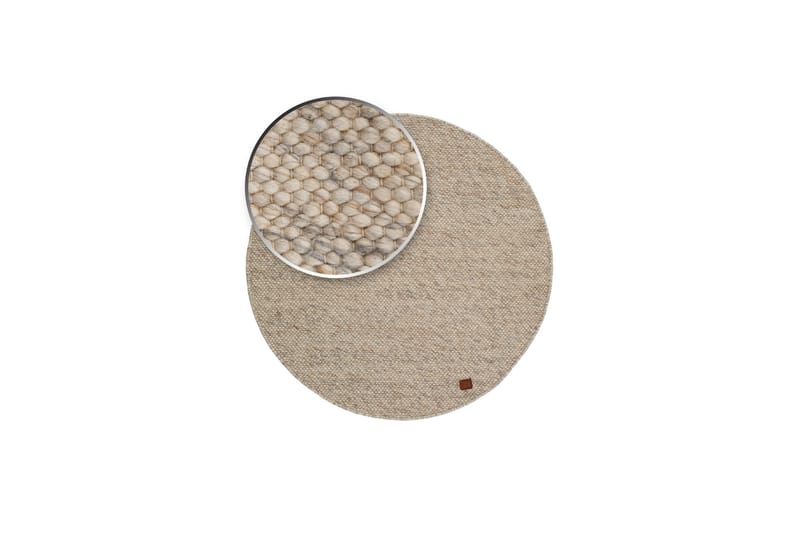 Skagen Uldtæppe 300 cm Rundt - Sandmelange - Tekstiler - Tæpper - Moderne tæppe - Uldtæppe