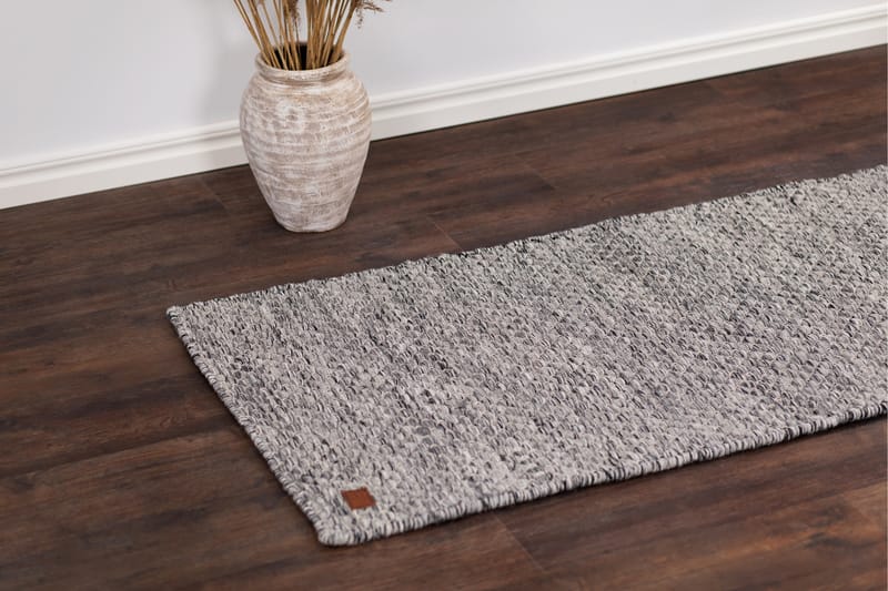 Torekov Uldtæppe 75x150 cm - Grå - Tekstiler - Tæpper - Moderne tæppe - Uldtæppe