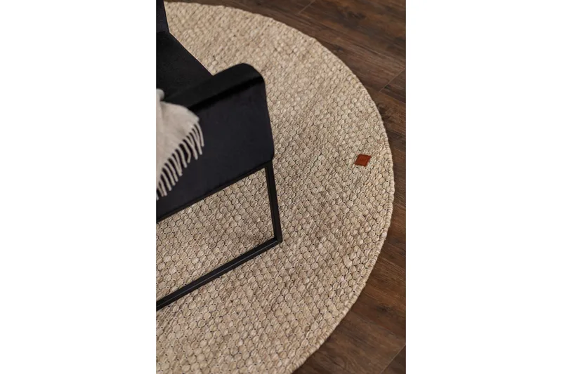 Torekov Uldtæppe Rund 300 cm - Hør - Tekstiler - Tæpper - Moderne tæppe - Uldtæppe