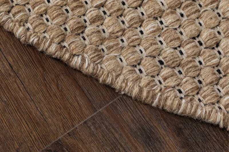 Torekov Uldtæppe Rund 300 cm - Hør - Tekstiler - Tæpper - Moderne tæppe - Uldtæppe