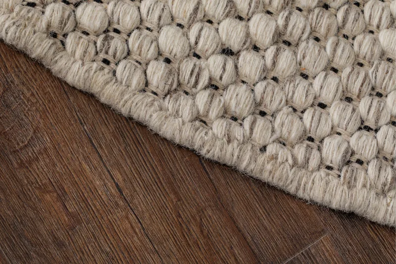 Torekov Uldtæppe Rund 300 cm - Hvid - Tekstiler - Tæpper - Moderne tæppe - Uldtæppe