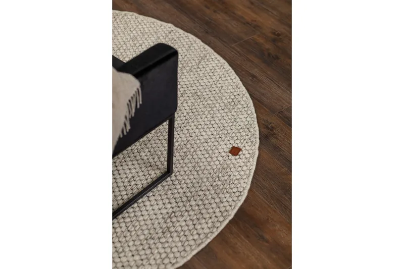 Torekov Uldtæppe Rund 300 cm - Hvid - Tekstiler - Tæpper - Moderne tæppe - Uldtæppe