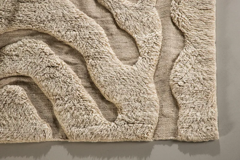 Trondheim x Josefin Lustig Ullmatta 402x400 cm Beige Beige - Tekstiler - Tæpper - Moderne tæppe - Uldtæppe