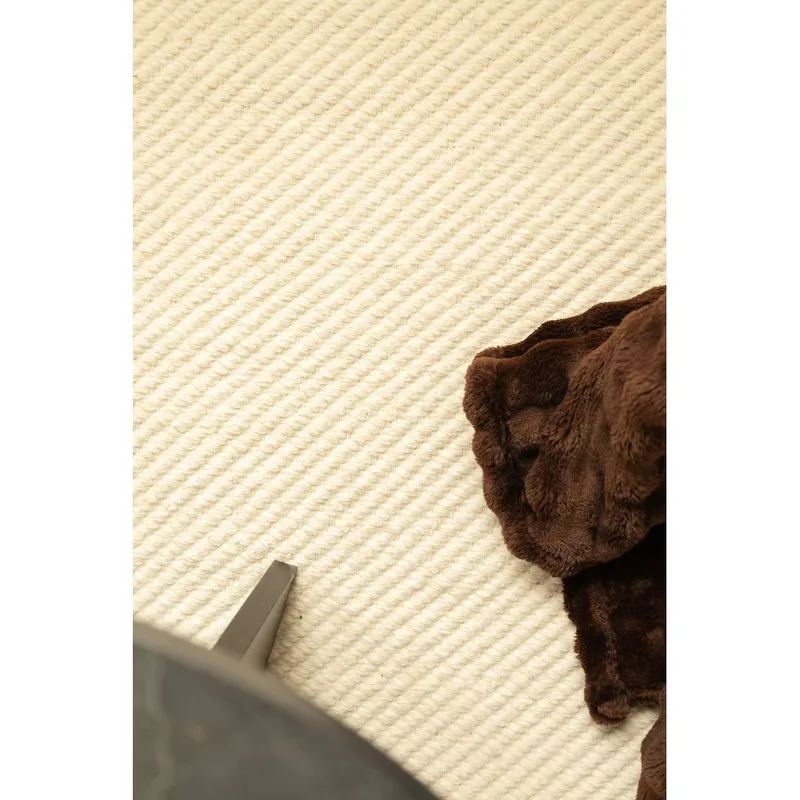 Ullmatta KM Home Vit 160x230 cm - Tekstiler - Tæpper - Moderne tæppe - Uldtæppe