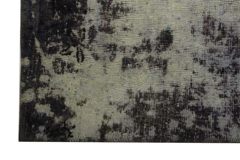 Vintage håndknyttede Tæppe Uld Grå/ Mørkegrøn 115x179cm - Uldtæppe - Håndvævede tæpper