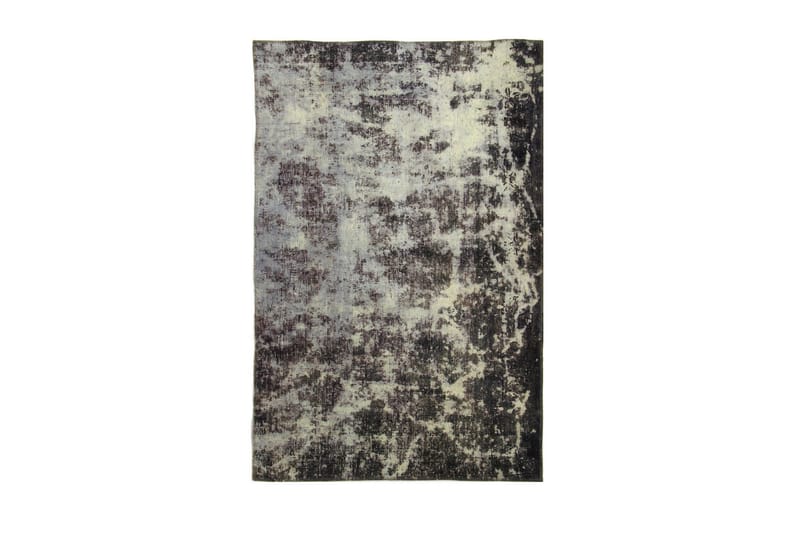 Vintage håndknyttede Tæppe Uld Grå/ Mørkegrøn 115x179cm - Tekstiler - Tæpper - Moderne tæppe - Uldtæppe