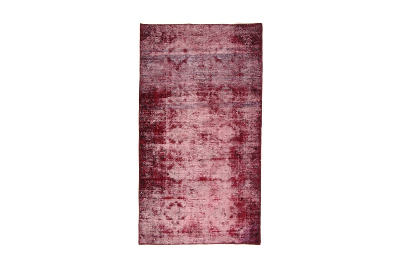 Vintage håndknyttede Tæppe Uld Rød 108x197cm - Uldtæppe - Håndvævede tæpper