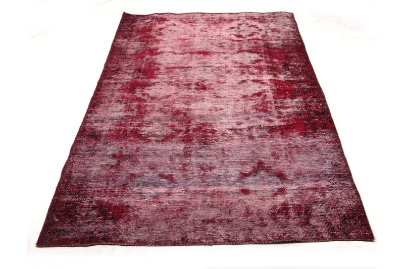 Vintage håndknyttede Tæppe Uld Rød 108x197cm - Uldtæppe - Håndvævede tæpper