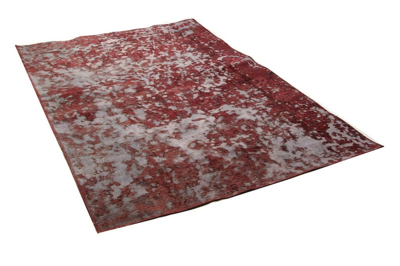 Vintage håndknyttede Tæppe Uld Rød 130x206cm - Uldtæppe - Håndvævede tæpper
