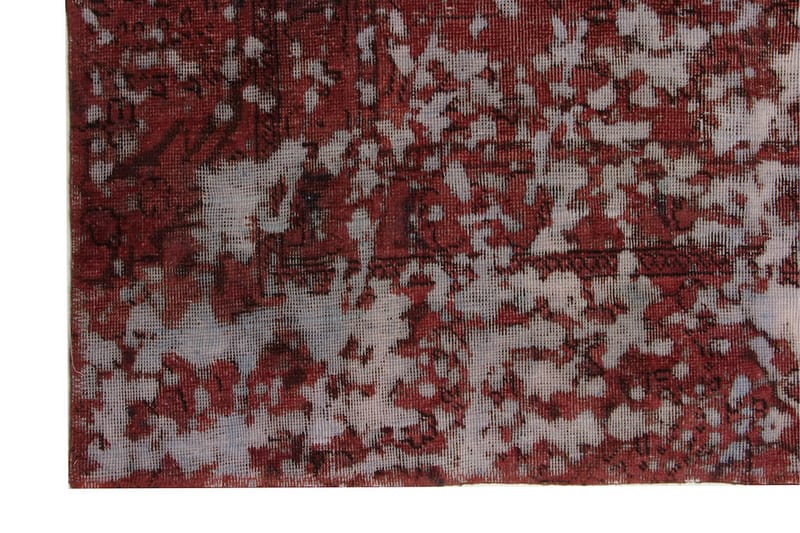 Vintage håndknyttede Tæppe Uld Rød 130x206cm - Uldtæppe - Håndvævede tæpper