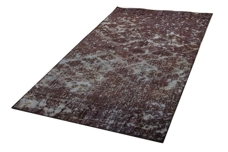 Vintage h�åndknyttet Tæppe Uld Mørkeblå / Grå 107x194cm - Uldtæppe - Håndvævede tæpper