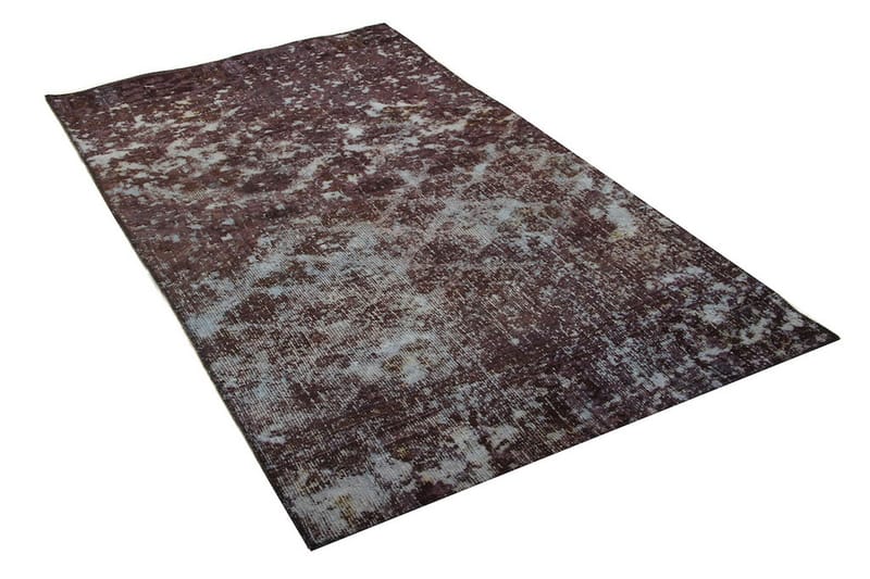 Vintage håndknyttet Tæppe Uld Mørkeblå / Grå 107x194cm - Uldtæppe - Håndvævede tæpper