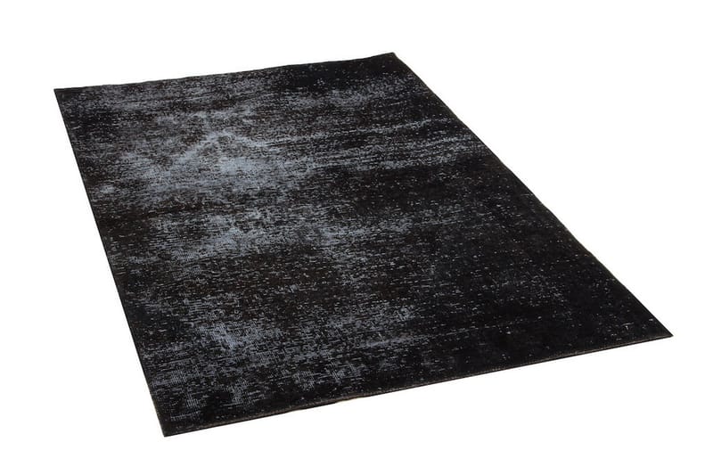 Vintage håndknyttet Tæppe Uld mørkegrå 100x156cm - Uldtæppe - Håndvævede tæpper