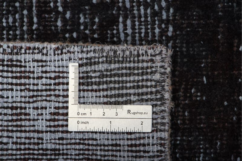 Vintage håndknyttet Tæppe Uld mørkegrå 100x156cm - Uldtæppe - Håndvævede tæpper