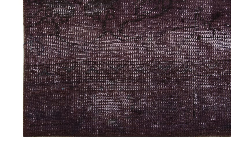 Vintage håndknyttet Tæppe Uld mørkelilla 122x168cm - Uldtæppe - Håndvævede tæpper