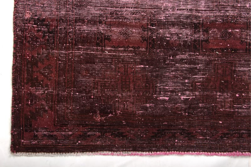 Vintage håndknyttet Tæppe Uld Rød 95x191cm - Uldtæppe - Håndvævede tæpper